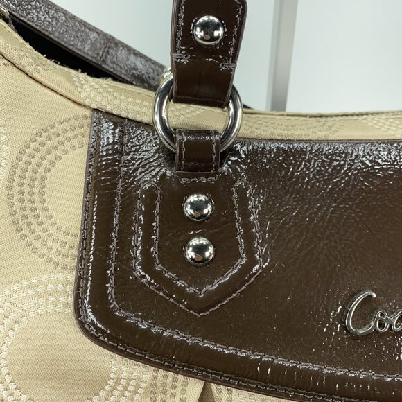 COACH Ashley Signature C Dotted Op Art Monogram Shoulder Bag - G1280-F20068 - Picture 14 of 14